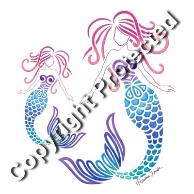 Mommy and Daughter Mermaid
