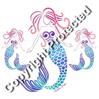 Mommy and Daughters Mermaid
